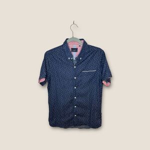 7 Diamonds Men’s Polo Button Down Tshirt Night Shift Size Small